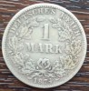 Moneda Argint Germania 1 Mark 1874 G, Necuratata - Argint German, Numismatica