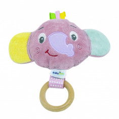 Jucarie pentru bebelusi babyjem elephant toy (culoare: roz)