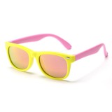 Ochelari de Soare pentru Copii cu Protectie UV - Techsuit (D802) - Yellow / Pink / Pink