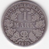 Germania 1 Mark Marca 1875 Wilhelm I type 1 large shield small eagle litera A