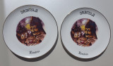 Doua farfurii Dracula Romania, diametru 18.5 cm, facute la Curtea de Arges ARPO