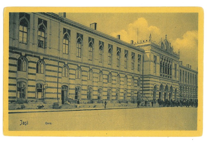 5158 - IASI, Railway Station, Romania - old postcard - unused