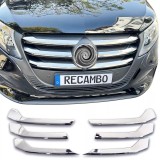 Set de 6 ornamente grila/masca fata crom Mercedes Vito, V-Class facelift din 2024