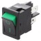 Rocker Switch DPST ON-OFF 10A 250VAC Black-Green