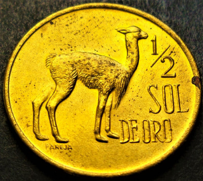 Moneda exotica 1/2 SOL DE ORO - PERU, anul 1974 *cod 2029 = UNC foto