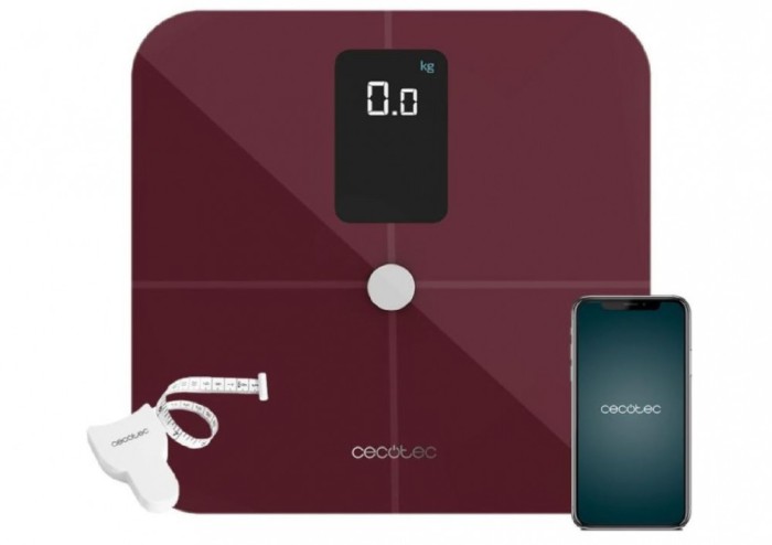 Cantar Digital de Baie Cecotec Surface Precision 10400 Smart Healthy Vision, visiniu - SECOND