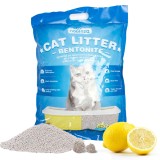 Litieră pentru pisici cu bentonită și aromă de lăm&acirc;ie 3,2 kg 3,8 l