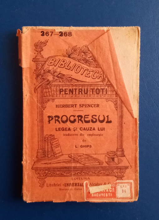 Progresul - Legea și cauza lui - HERBERT SPENCER