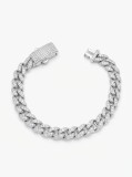 Cumpara ieftin Bratara Cuban din Argint 925 Pavata cu Zirconiu, 20 cm, 13.8g, Stil Iced-Out