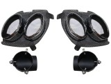 Set 4 buc. ornamente decorative evacuare spate LEXUS IS (XE2), 11.2005-04.2013, partea stanga, rame cromate; type F-SPORT; negru/crom; in bara; TUNIN