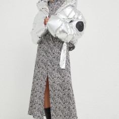 MMC STUDIO geaca de puf Maffo Gloss femei, culoarea gri, de iarna, oversize