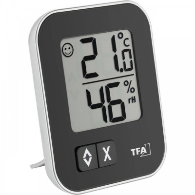 Termometru si higrometru de camera TFA, LCD, memorare date foto