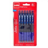 Set Pixuri Gel Cello Jetta Gel, Albastru, 0.7mm, 6 Bucăți, Oem