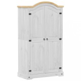 Cumpara ieftin Sifonier &bdquo;Corona&rdquo;, alb, 102x52x186 cm, lemn masiv de pin