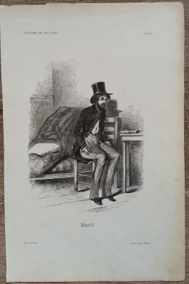 Enfonce// gravura de carte sec. XIX, grave par Sover foto