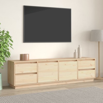 vidaXL Comodă TV, 176x37x47,5 cm, lemn masiv de pin foto
