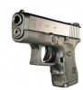 Bricheta Pistol Glock Metalic Neagra, Antivant, Reincarcabila, cu Suport - ABS, 18cm