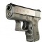 Bricheta Pistol Glock Negru mat Metalic - ABS cu Suport inclus Antivant Reincarcabila
