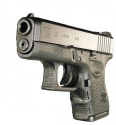 Bricheta Pistol Glock Negru mat Metalic - ABS cu Suport inclus Antivant Reincarcabila