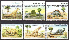 SAO TOME PRINCIPE 1982, Fauna Dinozauri, serie neuzata, MNH foto