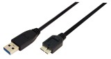 CABLU alimentare si date LOGILINK, USB 3.0 (T) la Micro-USB 3.0 (M), 1m, negru, &quot;CU0026&quot; (timbru verde 0.08 lei)