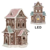 Cumpara ieftin Casuta Turta Dulce polirasina multicolora, led 15x12x20 cm