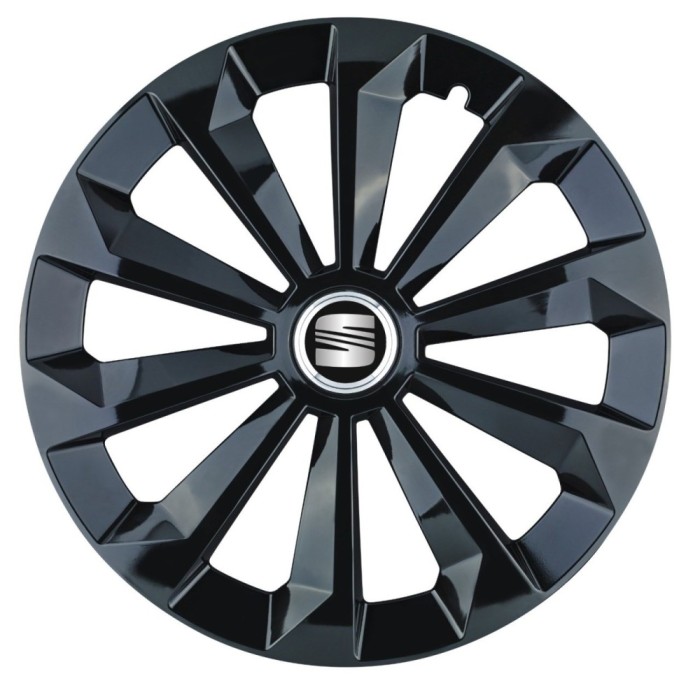 Set 4 capace roti Fame negru R14 pentru gama auto Seat
