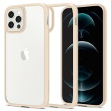 Husa Plastic - TPU Spigen ULTRA HYBRID pentru Apple iPhone 12 / Apple iPhone 12 Pro, Bej ACS02177