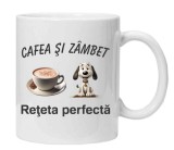 Cana alba personalizata &quot;cafea si zambet &quot;, INOVATIX&reg;. 330ml, Oem