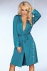 LIV563-442 Halat lejer cu dantela si cordon in talie, L/XL, S/M