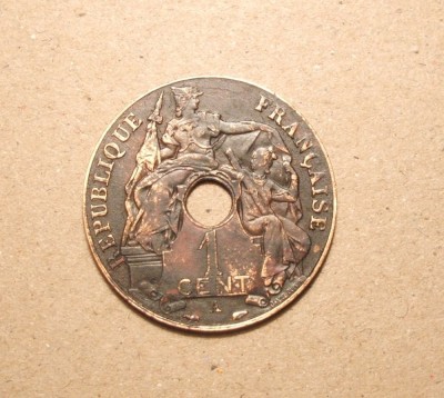 INDOCHINA 1 CENT 1938 foto