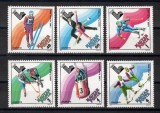 Ungaria 1979 - J.O. de iarnă - Lake Placid, SUA, serie+ Colita, 4 poze, MNH