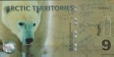 Bancnota 9 Dolari Teritoriile Arctice 2012, UNC, Seria A 9995
