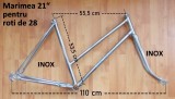 Cadru 21" cadru de inox pt. roti de 28" cadru 53,5 cm cadru de bicicleta