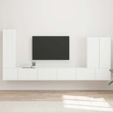 Cumpara ieftin Set Dulap pentru Televizor Montat pe Perete 6 buc. Alb
