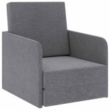 Fotoliu pat extensibil, gri deschis, material textil