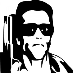 Sticker Auto , zArnold Terminator, , Autocolant Personalizat cu Tematica Iconica