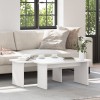 VidaXL Masă de cafea 2 pcs Alb 100 x 69 x 35.5 cm Lemn de brad solid