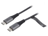 Cablu USB-C 2.0 Textil 1m 480Mbps, Goobay