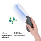 Cumpara ieftin Sterilizator portabil cu lumina UVC, 2W, alimentare baterii, pliabil, PRC