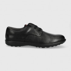 Camper pantofi de piele Atom Work barbati, culoarea negru