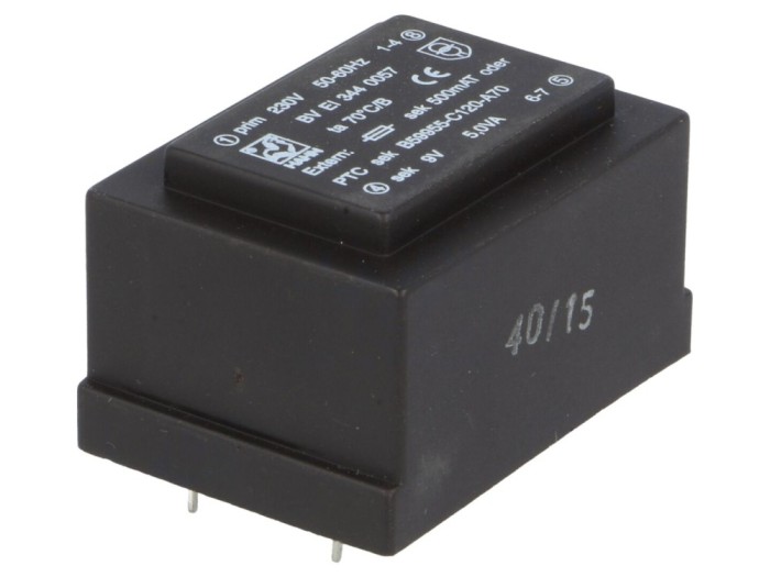 Transformator &icirc;ncapsulat 5VA 230V 9V PCB