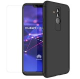 Husa Full Cover 360&deg; (fata + spate + folie sticla) pentru Huawei Mate 20 Lite, Negru