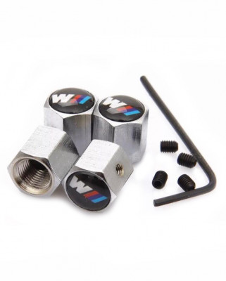 Set 4 capace ventil/valve cu antifurt, metalice, BMW M foto