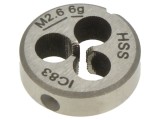 Filieră M2,6 HSS pentru filet metric, dreapta, 5mm