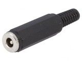 Mufă Alimentare DC Tată 5.5x2.5mm pe Cablu Drept
