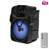 Cumpara ieftin Boxa party pe 2 cai, acumulator inglobat si lumina LED, Somogyi