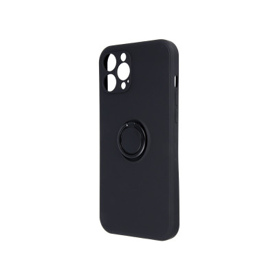Husa pentru XIAOMI Redmi Note 9S - Ring Silicon Cover (Negru) foto
