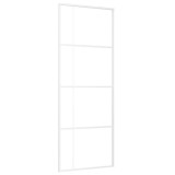 Cumpara ieftin Usa glisanta, alb, 76x205 cm, sticla mata ESG si aluminiu
