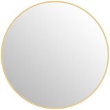HOMCOM Oglindă Rotundă pentru Baie, din Sticlă și Oțel, &Oslash;70x2.5 cm, culoare Auriu | Aosom Romania